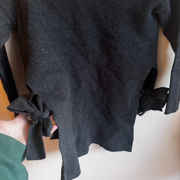 Cynthia Rowley 100% Merino Wool Cardigan SZ S | Dark Gray Open Front 3/4 Sleeve - Picture 4 of 9